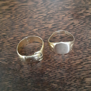 18ct scrap gold rings